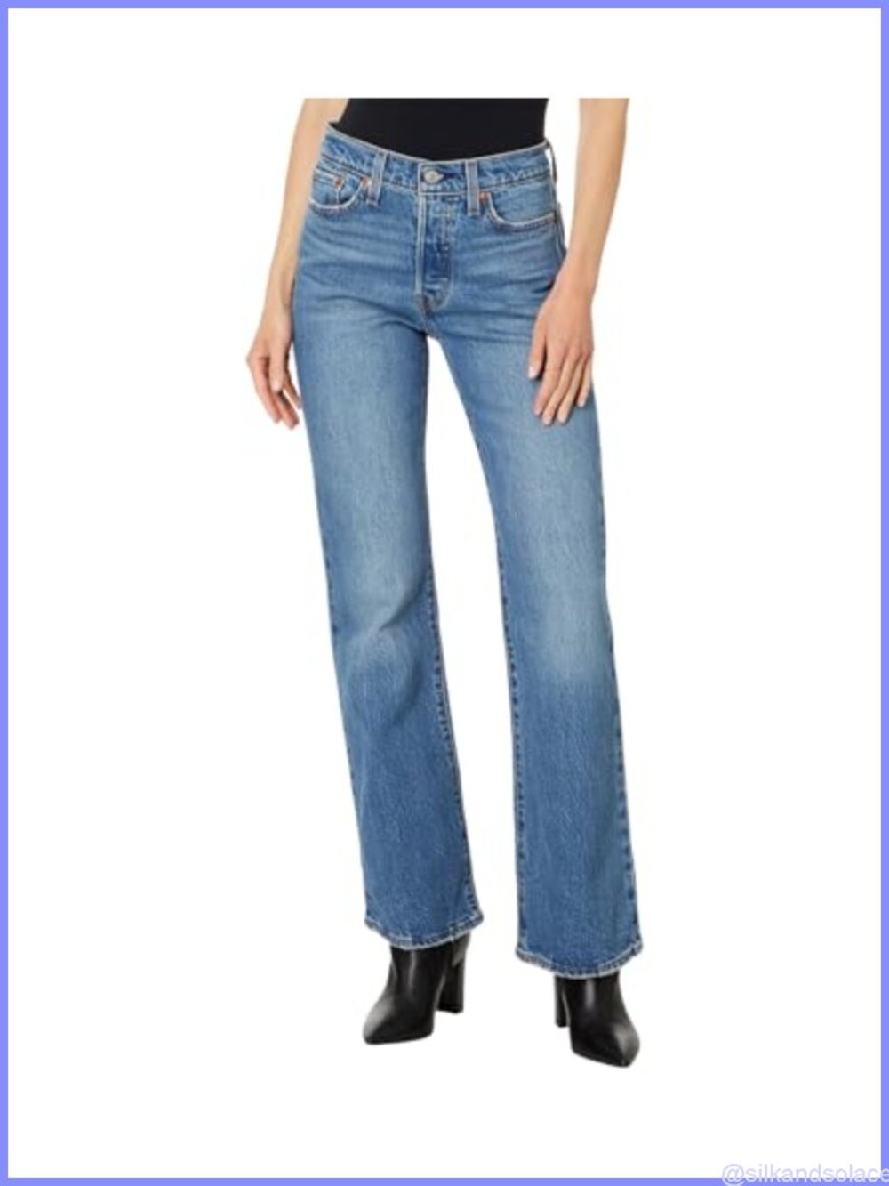Levi's Premium Wedgie Boot Mid Rise Bootcut Stretch Jeans Womens